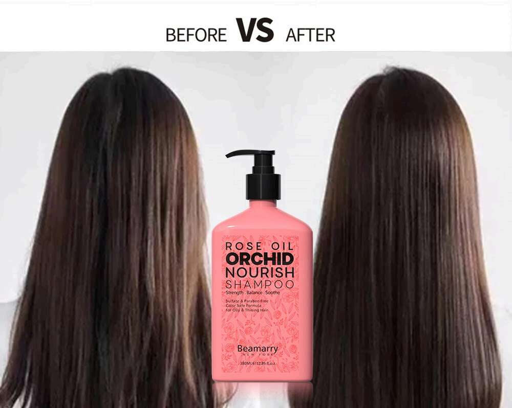 Before and after using Rose Oil Orchid Nourish